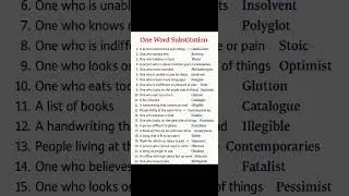 one word substitutions