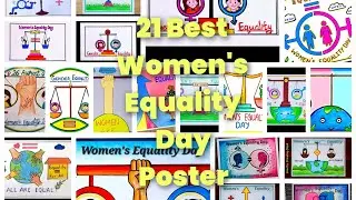 Women's Equality day poster drawing, 26 aug | Gender equality day drawing | save girls child drawing