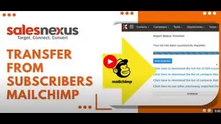 Transfer Mailchimp List of Subscribers to SalesNexus