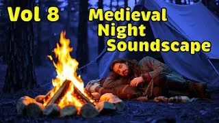 Peaceful Monastic Music by the Fire   Medieval Contemplation with Church Bells | 4K