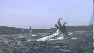 BIG Nacra 17 Capsize!