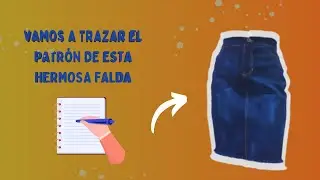CÓMO hacer el patrón/molde de una FALDA de JEANS/ mezclilla