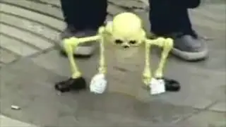 Crazy skeleton dancing