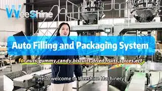 Weeshine automatic filling & packaging machine for nuts, biscuits, candies, dried fruits and oats!