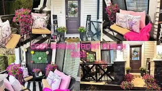 SPRING FRONT PORCH DECOR IDEAS 2025🌿/ TOWNHOUSE FRONT PORCH