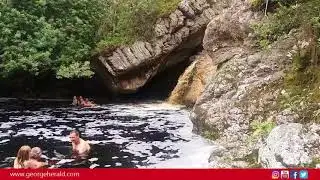 Hikers enjoy a swim in Pepsi pools
