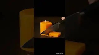 Experience the ultimate ASMR relaxation with this satisfying candle cutting video