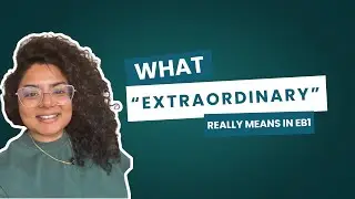 What &ldquo;Extraordinary&rdquo; Really Means in EB1 (It's Not What You Think)