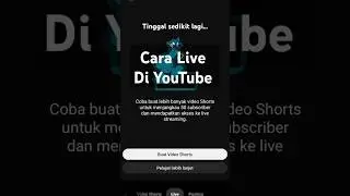 Cara Live Di YouTube #shorts #caralivediyoutube