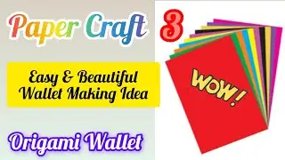 How to make paper gift bag /origami paper Wallet #origami #papercraft #paperwallet #tutorial #diy 