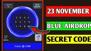 Blue Pin Code Today 23 November |Blue Code Today| Blue Airdrop Pin Code