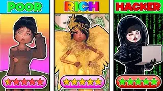 RICH vs POOR vs HACKER In Dress To Impress