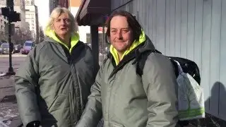 Unhoused couple Susan and Edward share their feedback on our backpack