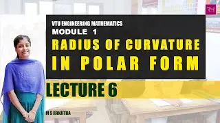 RADIUS OF CURVATURE IN POLAR FORM | Exam Paper Solved | MODULE  1 | PAPER 1