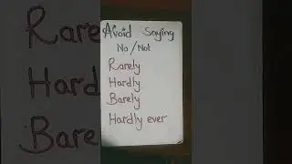 Avoid saying no /not #use these words instead #rarely #hardly #barely #hardly ever #ytshorts #viral