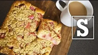 RHUBARB CRUMBLE CAKE RECIPE ft SWalkerMakeup - SORTED