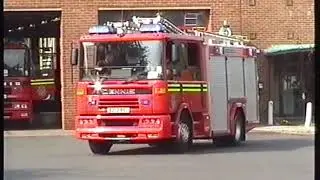 West Midlands Fire Service- Canley PrL x 2(Preg + 02reg Dennis Sabre's) Turnout September 2003
