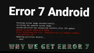 Fix error 7 in any device