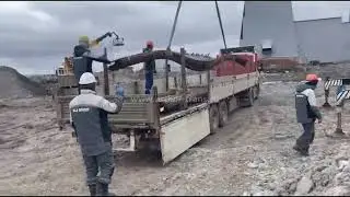 Выгрузка арматуры.г.Уфа - с.Уфимское. #логистика #shorts #shortvideo #short #shortsvideo #перевозки