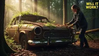Girl Challenge: FULLY Restoration Car in Woods Had Rotted Over The Years. Will It Work?