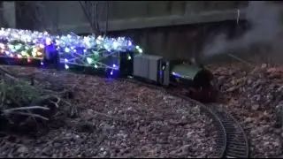Christmas Steam Trains With Lights On The Garden Railway And Christmas Room Tour