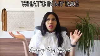 What&rsquo;s in my bag? | Michael KORS Jade Gusset | Luxury Bag Review | Travel Edition || Nii Jackson