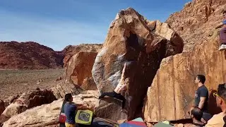 Ultimate Grandstaff** (V4) Send - Red Rocks