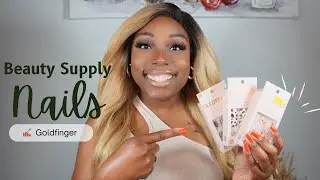 RACKING UP ON BEAUTY SUPPLY STORE NAILS!! SAVINGS WITH GOLDFINGER PRESS ONS! 💅🏾✨