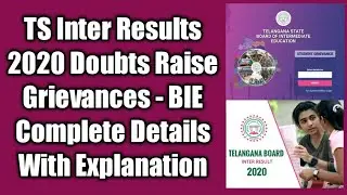 &zwj;&zwj;&zwj;TS Inter Results 2020 Doubts Raise Grievances - BIE Complete Details With Explanation