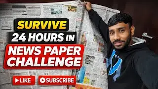 SURVIVE 24 HOURS IN NEWS PAPER CHALLANGE || MERE LIYE SABSE HARD CHALLANGE 😰😭
