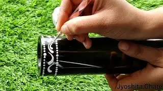 Very Easy Yet Unique Dot Art Design you've ever Seen| Beautiful Dot Art On Glass Bottle| Bottle Art|