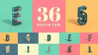 36 Days of Type - Blender 3D daily render compilation