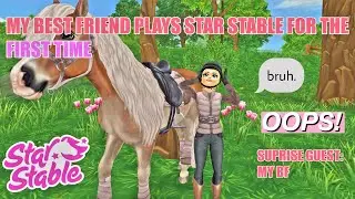 MY BEST FRIEND PLAYS STAR STABLE FOR THE FIRST TIME! (also ft. my bf) ~ Stable Girl 🐴