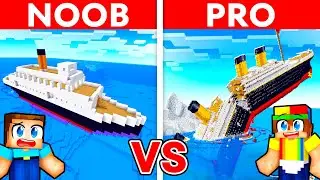 NOOB vs PRO: TITANIC HOUSE Build Challenge in Minecraft!