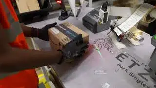 Amazon's robotised distribution centre in France
