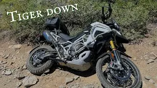 Уронил свой новый Triumph Tiger 1200 на тропе пика Генуи на озере Тахо