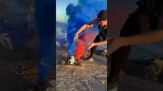 Tie Dye Experiment With Colored Smoke! 💨 #shorts