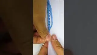 Viral border lace embroidery tutorial! #shorts #trending #embroidery #art