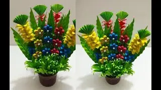 Room Decoration Idea/Make Paper Flower Bouquet/Handmade Floral Flower Bouquet/wedding Flower Bouquet