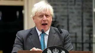 Boris Johnson bids farewell before meeting the Queen to resign