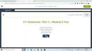 C++ Essentials (CPA) Module 1 Test 2 Answers
