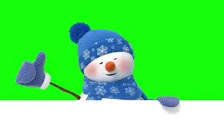 GREEN SCREEN FUNNY SNOW MAN | ANIMATED SNOWMAN | CHROMA KEY | Teacher Burnz