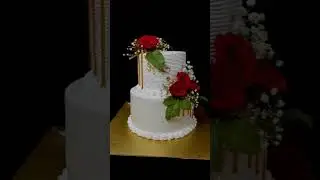 2 tier wedding cake | wedding cake design decorating ideas for couple#cakeideas #shot #viral