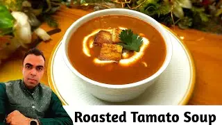 होटल जैसा टोमेटो सूप बिना कॉर्नफ्लोर हेल्दी तरीके से Roasted Tomato Soup Recipe|Easy & QuickVeg Soup