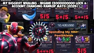 Spending My 10M+ Poolshields | My Biggest Whaling- CEO Luck & Account Changing Rankup Mats - kabam W