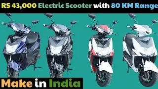 Make in India Electric Scooter with 80 KM Range - ZeeZ | Crayon Motors
