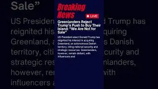 Greenland Stands Firm Against Trump&rsquo;s Ambitions: A Fight for  Independence #breakingnews