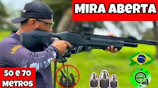 EM P&Eacute; SEM APOIO NA MIRA ABERTA A 50 &Eacute; 70 METROS USANDO SLGUG L&M!