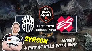 SyrsoN makes 4 insane kills with AWP, BIG vs Extra Salt, FunSpark ULTI 2020 Europe Final