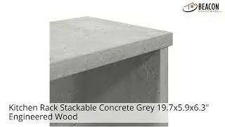 Kitchen Rack Stackable Concrete Grey 19.7X5.9X6.3